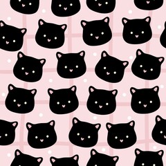 seamless pattern with cats