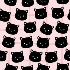 seamless pattern with cats