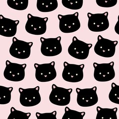 seamless pattern with cats