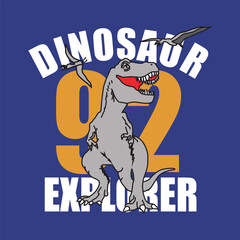 dinosaurs explorer design cartoon vector illustration © Nur