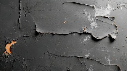 Obraz premium Grunge Cement Wall Background, a dark minimalist setting featuring a rough, distressed texture, providing a clean and simple aesthetic with ample free space for design elements