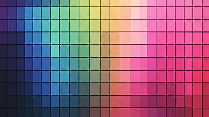 Abstract Colorful Grid Pattern Showing Gradual Color Transitions