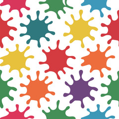 Vibrant Color Splash Seamless Pattern