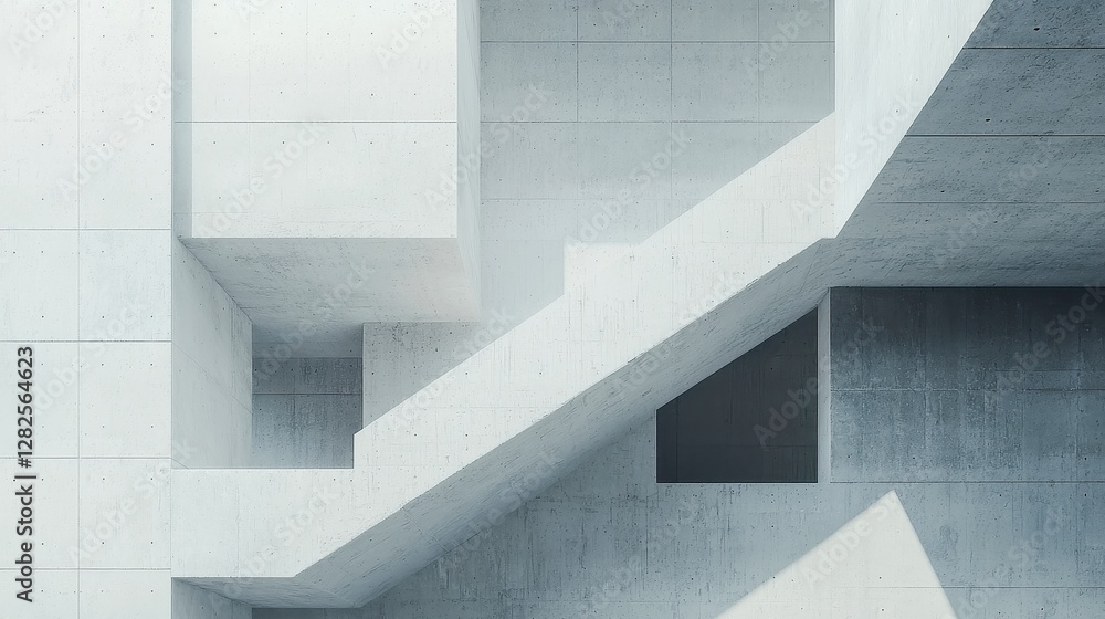 Aufkleber weathered brutalist structure, an imposing concrete form with a textured surface, minimalist backdro