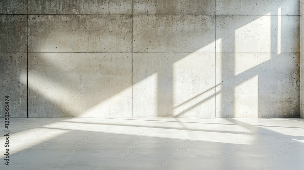Aufkleber abandoned factory floor, a minimalist backdrop showcasing a textured concrete surface, emphasizing e
