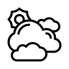 cloudy line icon