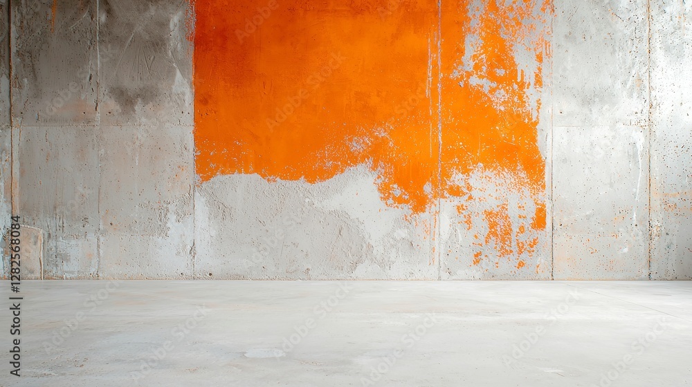Poster burnt concrete wall minimalism, a textured backdrop featuring charred and stained concrete, creating
