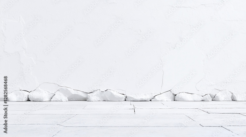 Poster eroded concrete canvas, showcasing a minimalist backdrop with deep erosion patterns on a weathered w