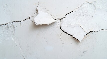 Obraz premium Urban Decay Minimalism, a cracked cement surface embodies urban decay, offering a clean and simple backdrop with ample free space, perfect for design and artistic applications.