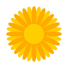 flower icon, yellow floral simple, emoji flower cute, flora sticker