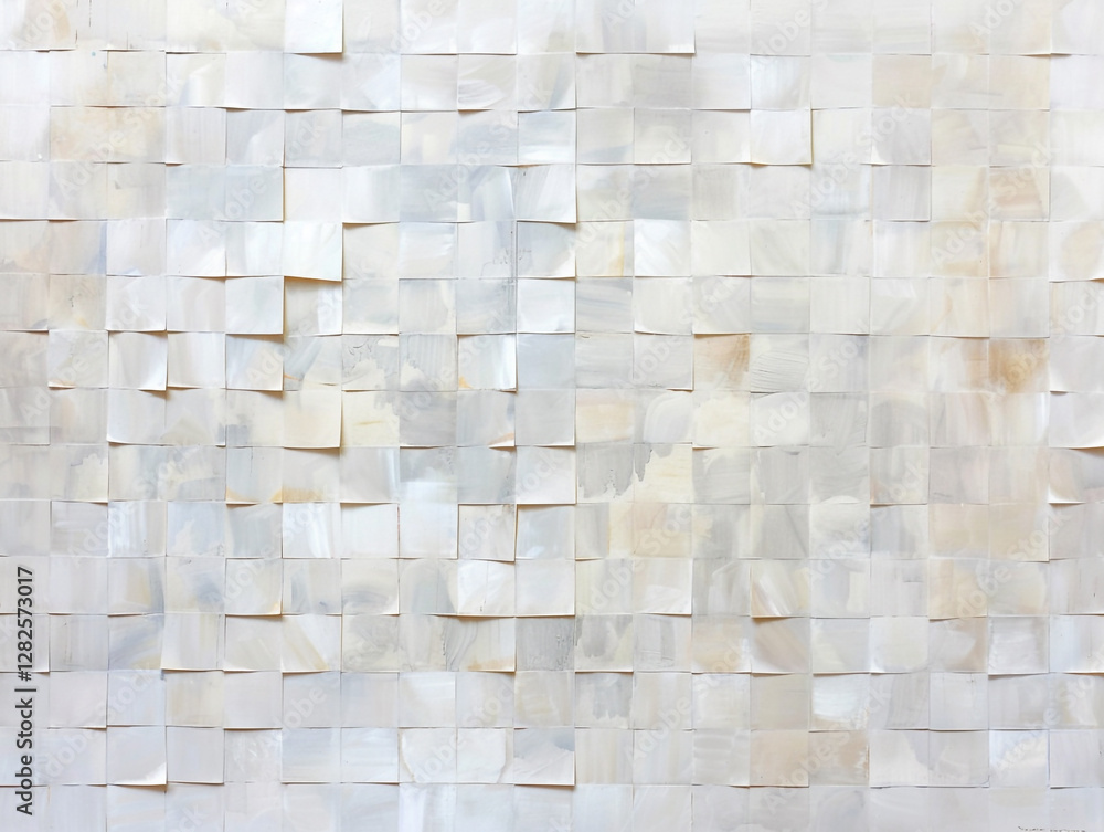 Poster an abstract oil painting featuring overlapping translucent rectangles in various pastel and vibrant 