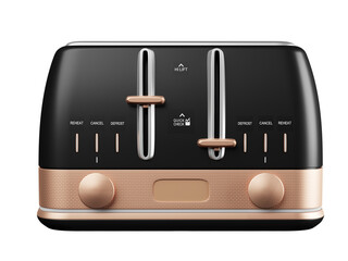 Modern Black and Rose Gold Toaster