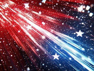 Obraz premium Red, white, blue starburst, celebratory background