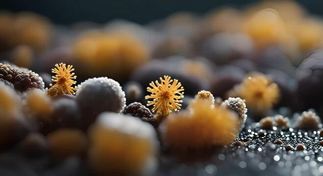 Microorganism bactery Biology seen from miscroscope