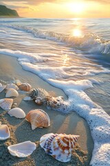 Sunset beach shells