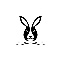 rabbit logo on a white background