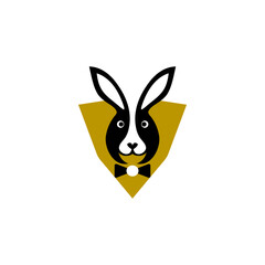 rabbit logo on a white background