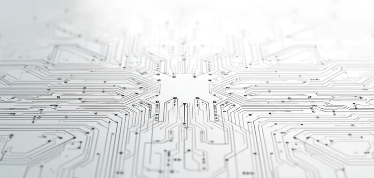 White background shows futuristic lines, dots pattern. Digital tech concept art of abstract network. Modern design, science wallpaper, computer graphic element. High innovation illustration of