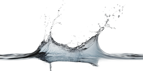 Splashing water motion effect transparent background png image clean environment dynamic viewpoint liquid concept