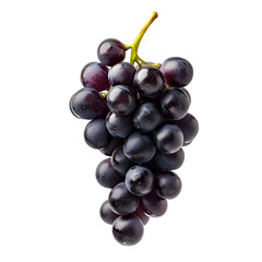 Fototapeta premium A bunch of fresh black grapes isolated on a white background.