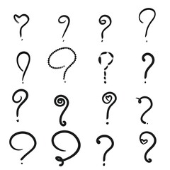 Question mark hand drawn doodle freehand sketch