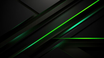 Sleek Green Neon Lines Abstract Background