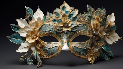 "Set of 3 Mardi Gras and Carnival Traditional Masquerade Masks in Purple, Gold, and Green Colors Isolated on Transparent Background, PNG"
