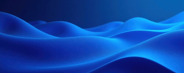 Obraz premium Deep azure to midnight blue, flowing gradient backdrop , light, ambient, asset