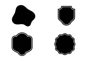 Four Blank Decorative Shapes for Design Projects