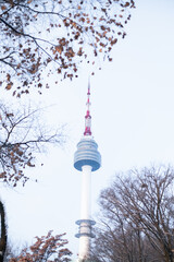 N Seoul Tower, South Korea: 24 ‎December, ‎ ‎2023: Close up of Landmark of Seoul South Korea.