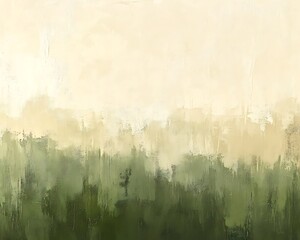 Fototapeta premium Abstract forest landscape, light beige, hazy, painting