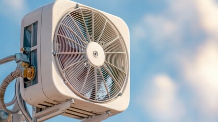 Modern Air Conditioning Unit  Rooftop Fan  HVAC System  Cooling Equipment  Exterior Ventil