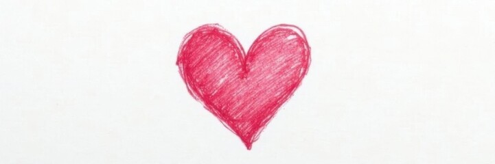 Lightly sketched heart, soft pencil strokes, pure white backdrop,  love,  isolated,  graphic