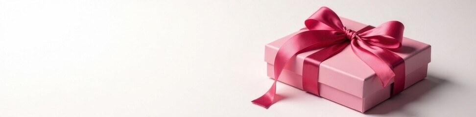 Luxury chocolate gift box with silk ribbon, white background , elegant, sweet treat, studio