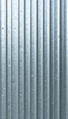 Vertical lines, silver aluminum corrugated metal sheet background, textured surface, fluted metal, metallic background, silver texture