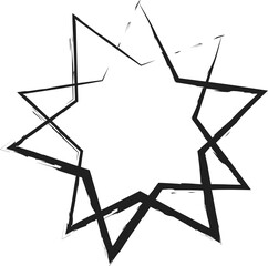 Star shapes grunge style. Design element
