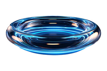 Glowing wireframe of plain torus shape futuristic light line isolated on transparent background
