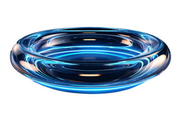 Glowing wireframe of plain torus shape futuristic light line isolated on transparent background