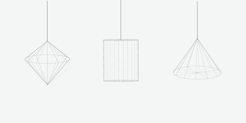 three-dimensional lamp line design