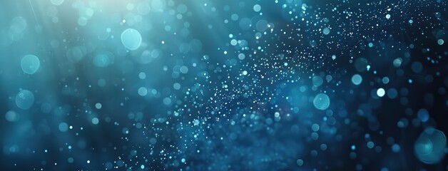 Fototapeta premium Abstract Blue Bokeh Light Sparkling Background