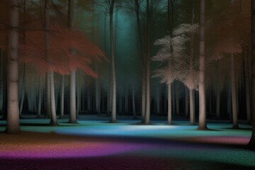 A Bioluminescent Forest in the Heart of Autumn