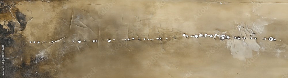 Poster erosion's artistic mark: a close-up capture of weathered surface revealing intricate patterns and te