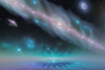 A Cosmic Galaxy Surrounded by Floating Crystal Formations