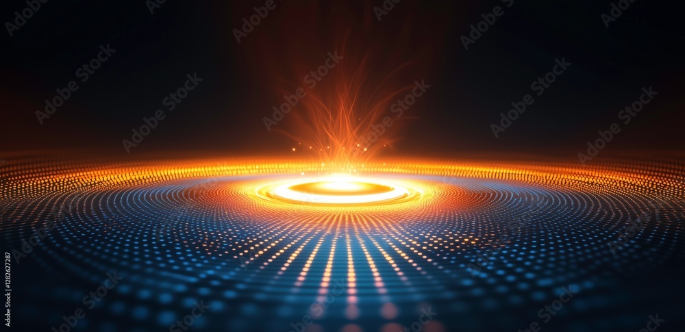 Poster energy burst: a mesmerizing display of vibrant energy erupts from a central point, surrounded by int