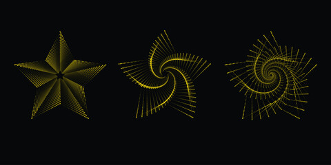 gold star on black background