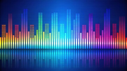 Colorful Audio Equalizer Waveform Design for Music Background