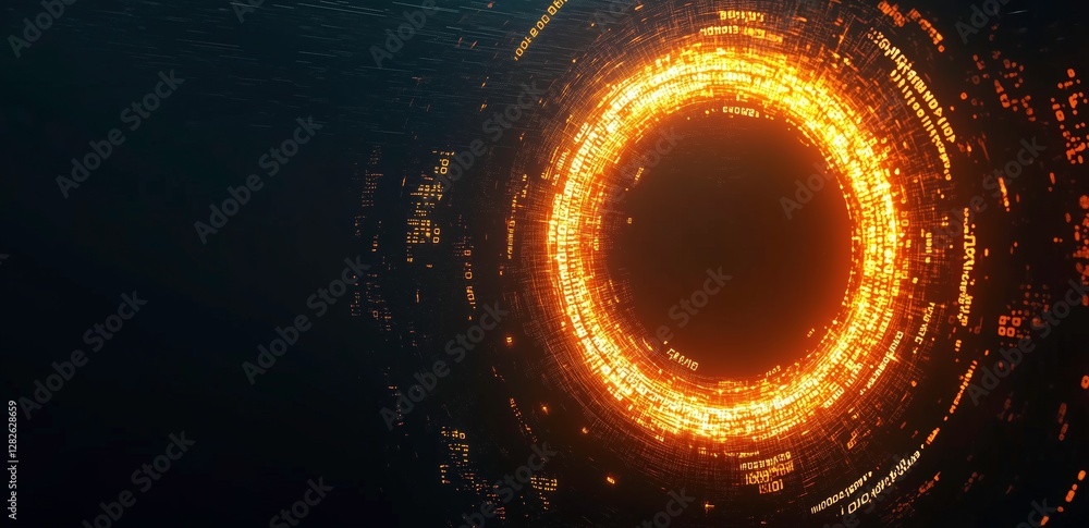 Poster cosmic portal: an immersive and artistic rendering of a celestial portal, swirling with vibrant, fie