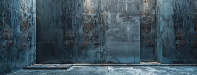 Modern Metallic Grunge Interior Background