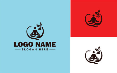 Corporate Wellness icon Workplace health programs Employee wellness initiatives Company fitness initiatives flat logo sign symbol editable vector