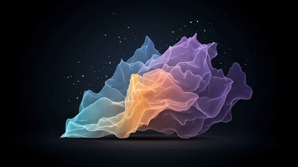Abstract AI Generated Holographic Neon Waves  Gradient Design  Dynamic Visual  Ethereal Ba